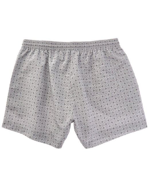 Brunello Cucinelli Gray Printed Swim Short for men