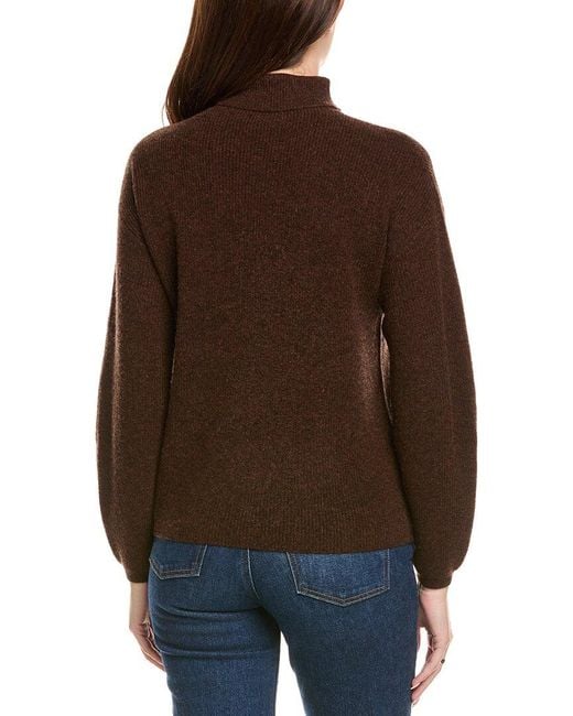 Kier + J Brown Kier + J Ribbed Turtleneck Wool & Cashmere-Blend Sweater