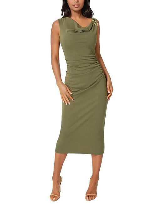Bebe Green Midi Dress