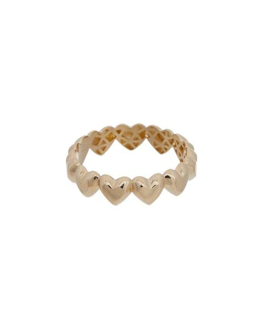 Italian Gold Metallic 14K 5.3Mm Puffed Heart Band Ring