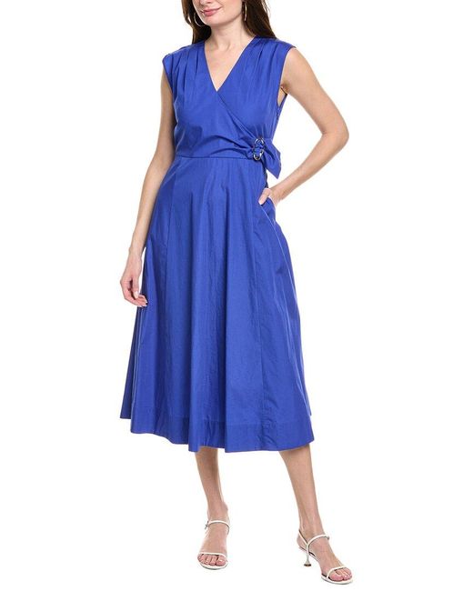 10 Crosby Derek Lam Blue Aimee Midi Dress
