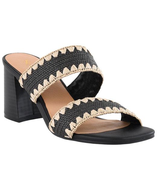 Seychelles Black Hattie Raffia Heeled Sandal