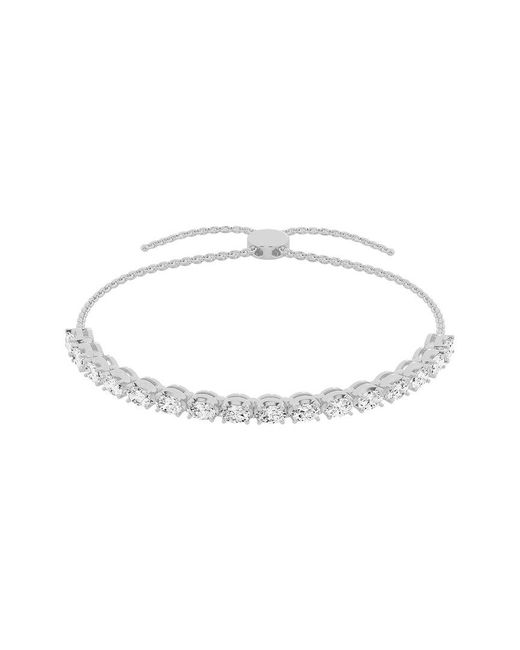 Lab Grown Diamonds White 14K 2.00 Ct. Tw. Lab Grown Diamond Tennis Bolo Bracelet