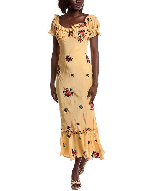 Free People Metallic Bali Santa Cruz Dress