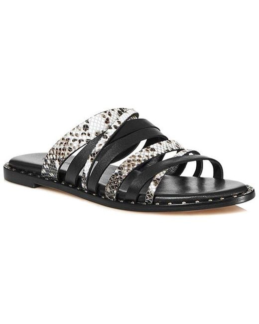 Charles David Black Source Leather Sandal