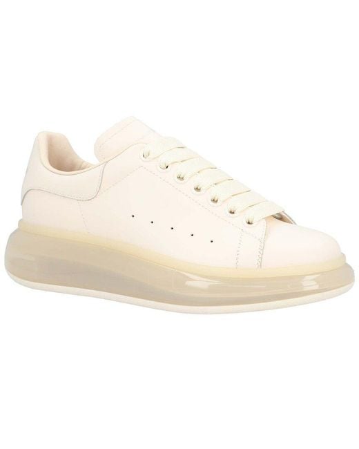 McQueen Natural Calfskin Oversized Sneaker, Never Worn (Authentic Pre-Loved)