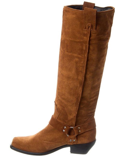 Free People Brown Lockhart Harness Suede Knee-high Boot