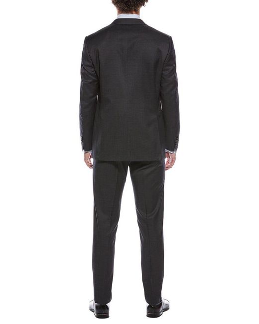 Canali Black 2Pc Wool Suit for men