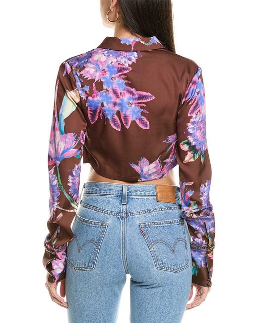 Rococo Sand Blue Crop Shirt