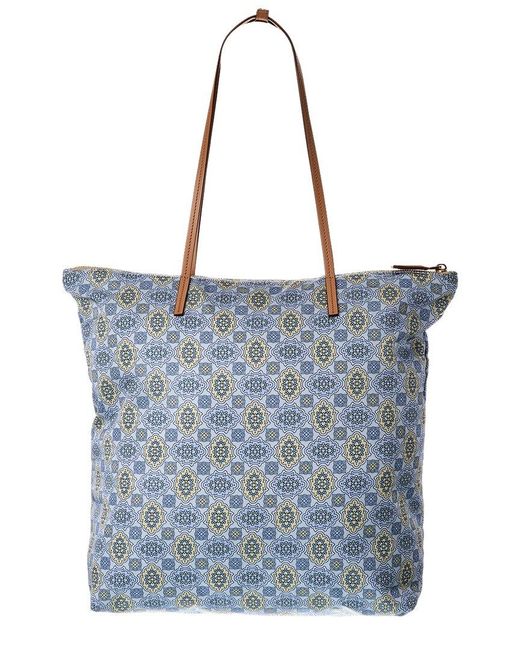 Prada Blue Logo Nylon Tote