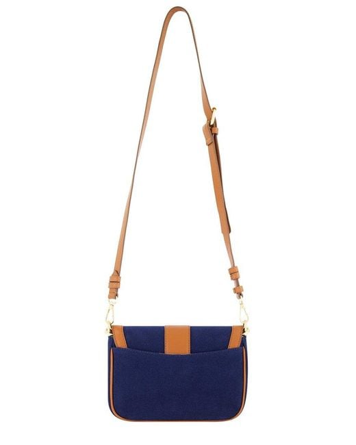 Tommy Bahama Blue Solid Canvas Crossbody