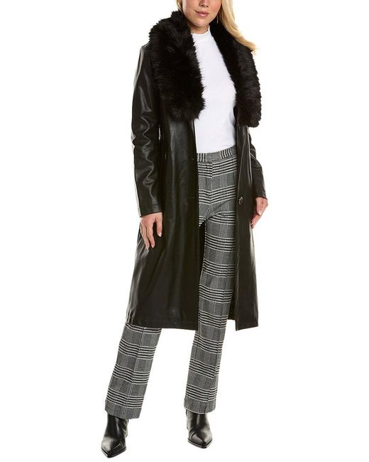 Cole Long Fur Coat - Black