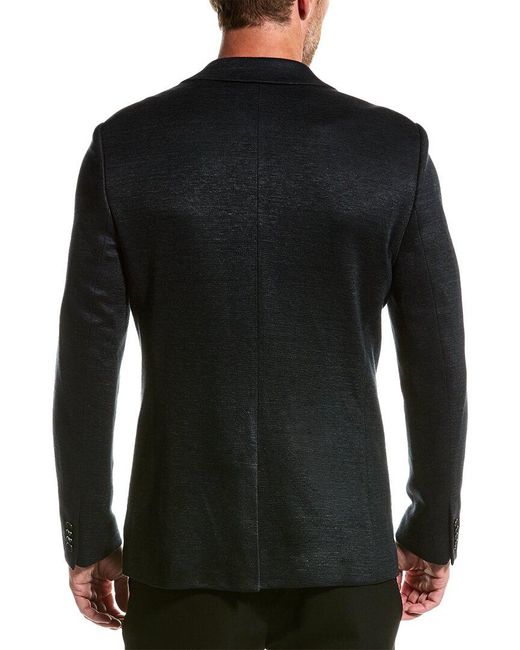 Ted Baker Black Keanuj Jersey Slim Fit Linen-blend Blazer for men