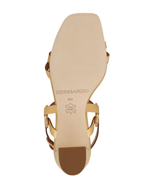Bernardo Metallic Irisa Leather Sandal
