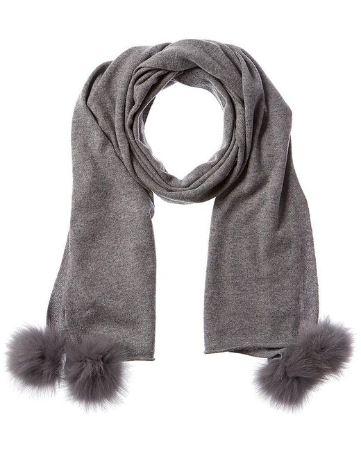 Forte Gray Oversized Cashmere Scarf