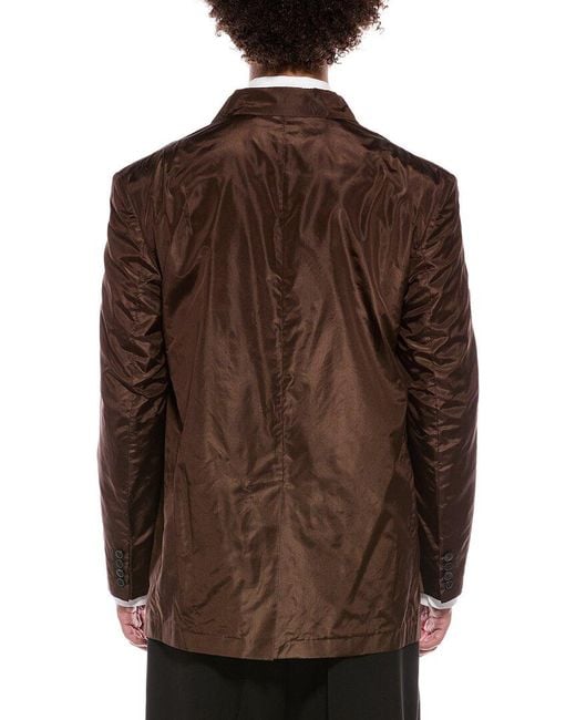 Valentino Brown Giacca Silk Jacket for men
