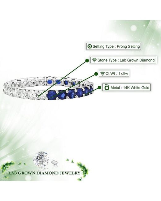 Amairah Blue 14K 1.00 Ct. Tw. Lab-Grown Diamond Eternity Ring