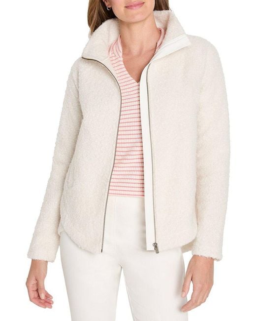 NIC+ZOE White Curly Boucle All Year Jacket