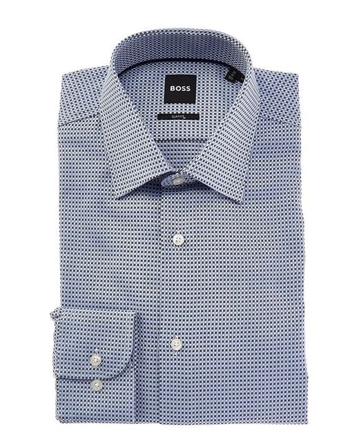 Boss Blue Slim Fit Dress Shirt for men
