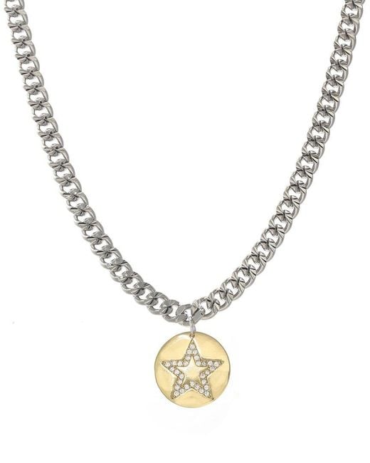 Rachel Reinhardt Jewelry Metallic 14K & Plated Medallion Star Necklace