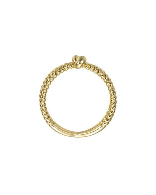 Rachel Glauber Metallic 14k Plated Love Ring