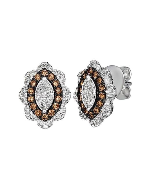 Le Vian Metallic Natural Colored Diamonds 14K 0.81 Ct. Tw. Diamond Stud Earrings