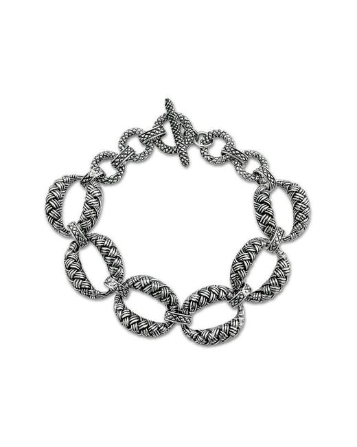 Samuel B. Metallic Silver Toggle Bracelet