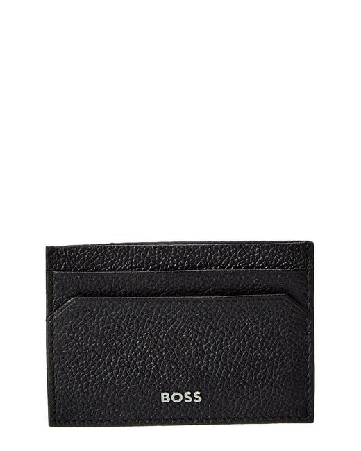 Boss Black Highway Money Clip Leather Card Case for men