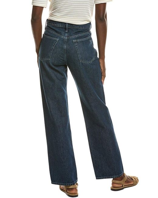 Rag & Bone Blue Shannon High-rise Grafton Relaxed Straight Full Length Jean