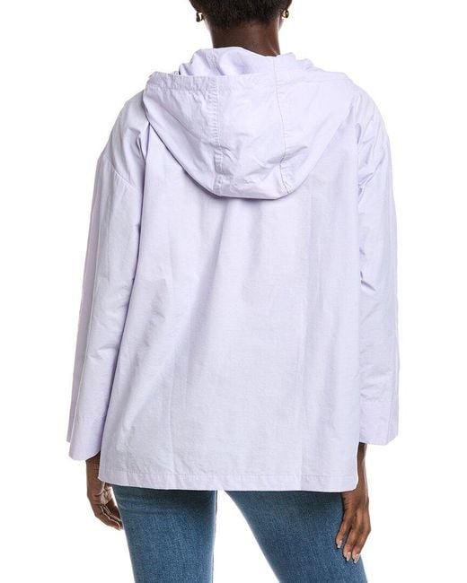 Eileen Fisher White Popover Jacket