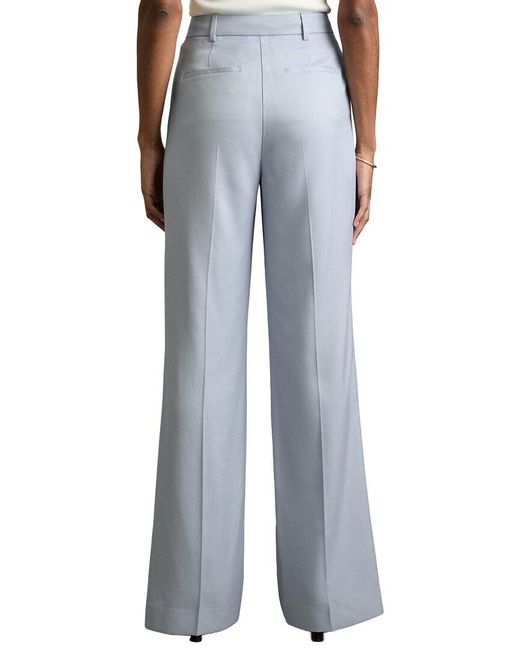 Reiss Blue Millie Wide Leg Trouser
