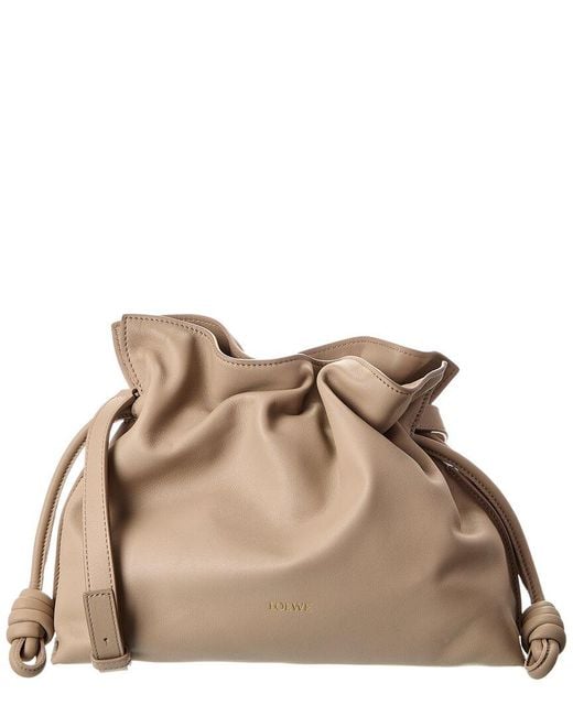 Loewe Brown Flamenco Medium Leather Clutch