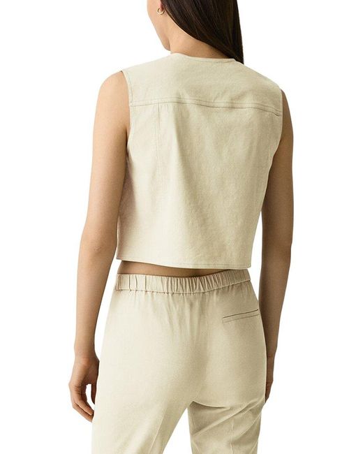 Theory Natural Linen-Blend Vest
