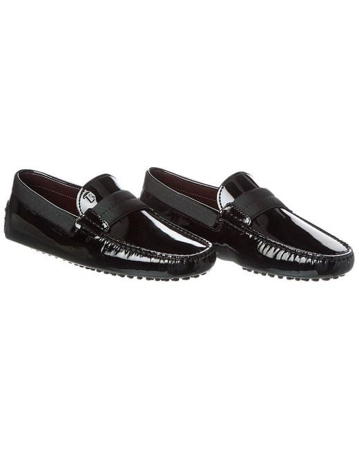 Tod's Black Vintage Tods Gommino Patent Loafer