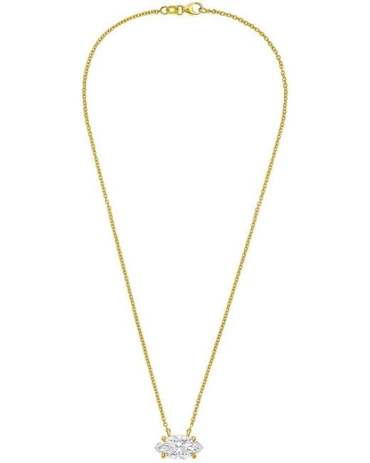 Diana M Metallic 14K 6.00 Ct. Tw. Lab-Grown Diamond Solitaire Pendant