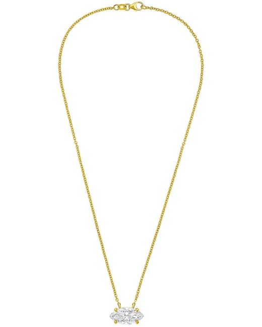 Diana M Metallic 14K 3.00 Ct. Tw. Lab-Grown Diamond Solitaire Pendant