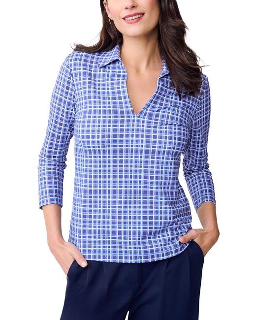 J.McLaughlin Blue Aida Top