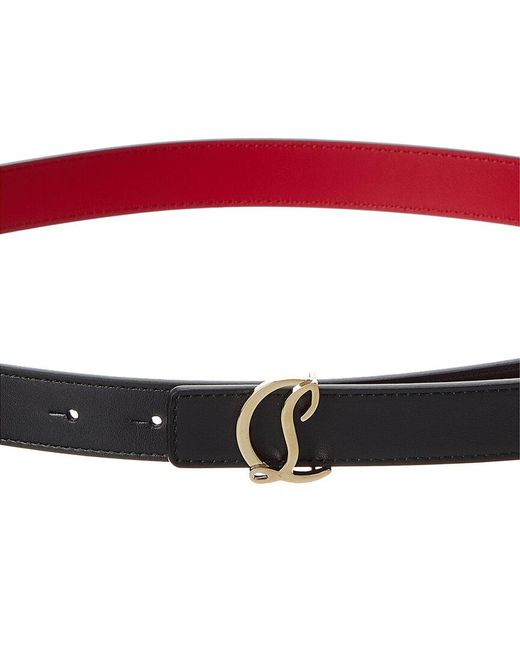 Christian Louboutin Red Loubi54 Leather Belt