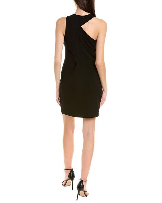 Et Ochs Black Paisley Layered Cutout Stretch-jersey Mini Dress