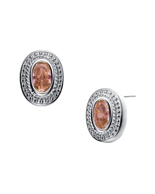 Genevive Jewelry White Silver Earrings