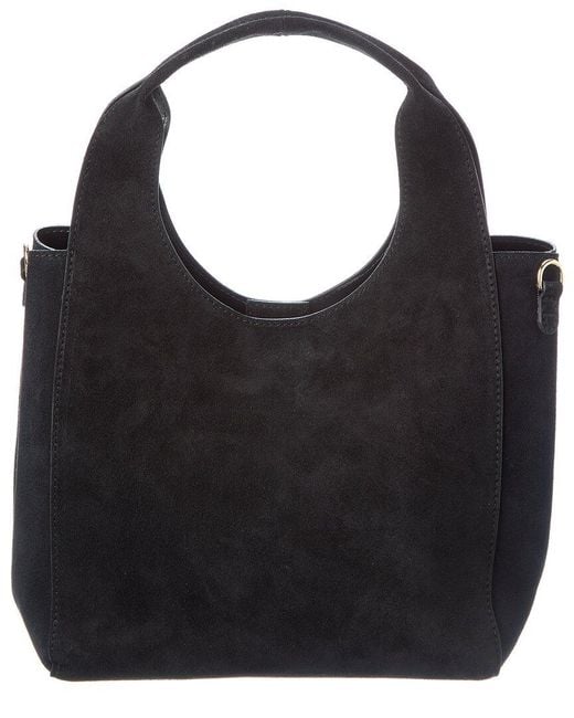 Persaman New York Black Suede Hobo Bag