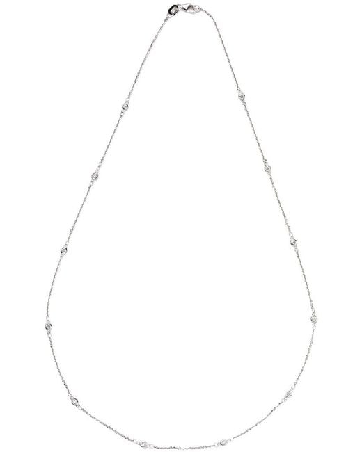 Suzy Levian White 14k 0.30 Ct. Tw. Diamond Station Necklace