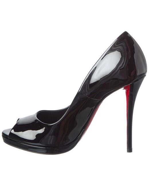 Christian Louboutin Black Lady Z 120 Patent Pump