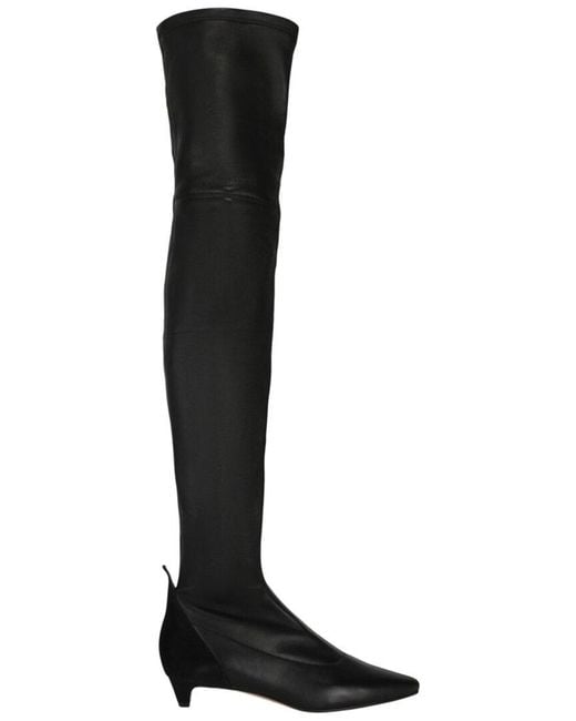 Givenchy Black Leather Over-The Knee Boot