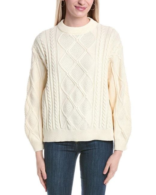 Moon River White Knit Sweater
