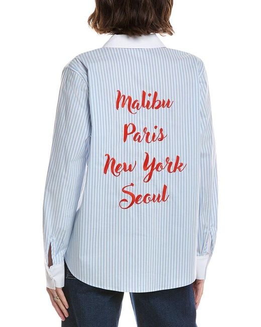 L'Agence Blue Ellery Blouse