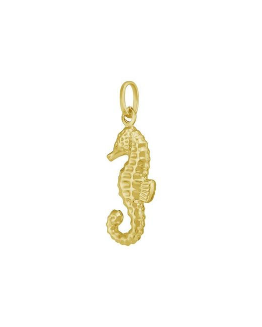 Italian Gold Metallic 14K Seahorse Charm Pendant