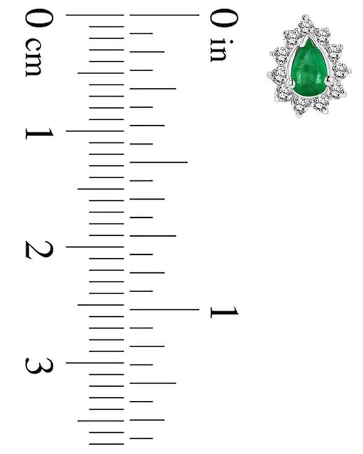 LEVARON Green 14K 0.70 Ct. Tw. Diamond & Emerald Earrings