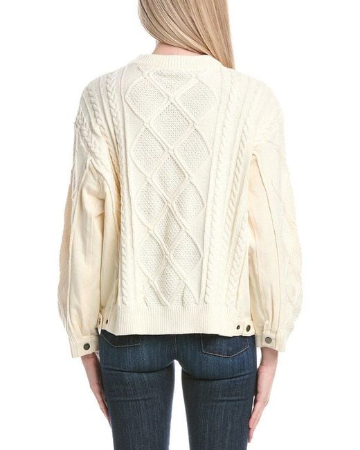 Moon River White Knit Sweater