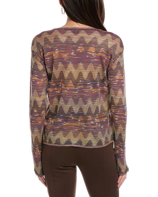 M Missoni Brown Wool-blend Sweater